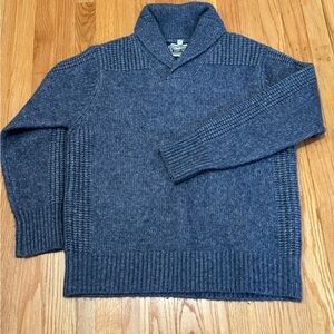Men's Classic Blue Turtleneck Sweater